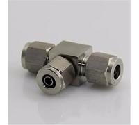Qiuck Fit Hose O.DxI.D 12x10mm Equal Tee 3 Ways 304 Stainless Steel Hex Quick Joint Fitting Quick Connector