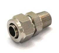 Qiuck Fit Hose O.DxI.D 12x8mm-1/4" Male 304 Stainless Steel Hex Quick Joint Fitting Quick Connector