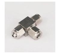 Qiuck Fit Hose O.DxI.D 6x4mm Equal Tee 3 Ways 304 Stainless Steel Hex Quick Joint Fitting Quick Connector