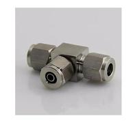 Qiuck Fit Hose O.DxI.D 8x5mm Equal Tee 3 Ways 304 Stainless Steel Hex Quick Joint Fitting Quick Connector