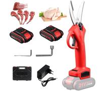 QIUFANGY Tijeras eléctricas for Huesos de Cocina, Tijeras for Aves de Corral de Alta Resistencia con batería de Litio de 21V for Cortar Huesos de Pollo, Verduras y Patas de Cangrejo