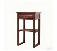 QIUHTR Mesa de Puja para Meditación y Oración, Mesa de Altar con Almacenamiento para Meditación, con Cajones y Almacenamiento para Incienso y Oración(Walnut,81 * 42 * 108cm)