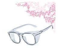 QIULAO Gafas anti-polen, gafas de seguridad con luz anti-azul, anti-niebla, arena de viento y funciones de salpicaduras de polen, adecuadas para gafas usadas por niños/mujeres cuando salen