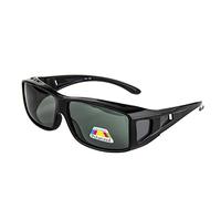 QIULAO Gafas anti-polen Gafas de sol, Gafas de sol polarizadas para miopía, Antigoteo, A prueba de polvo, Gafas de seguridad adecuadas para hombres y mujeres adultos, Gafas de miopía de montura grande