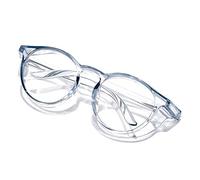 QIULAO Gafas Anti-Polen, Marco Redondo y Gafas Blandas de Silicona TR TR, Anti-Niebla, Anti-Azul, Anti-Gota, Resistente al Polvo, Anti-Ultravioleta, Adecuado para Gafas usadas por Hombres y Mujeres