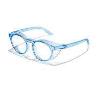 QIULAO Gafas Anti-Polen, Marco Redondo y Gafas Blandas de Silicona TR TR, Anti-Niebla, Anti-Azul, Anti-Gota, Resistente al Polvo, Anti-Ultravioleta, Adecuado para Gafas usadas por Hombres y Mujeres