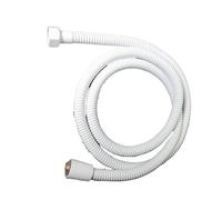 QIULKU Manguera Ducha,Flexo Ducha Cerradura Doble Blanca del Tubo Flexible de la Manguera de la Ducha del Acero Inoxidable del Color el 1.5M con los Tubos internos de EPDM(150cm)