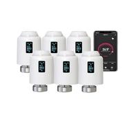Qiumi Actuador de radiador inteligente WiFi WiFi programable directo termostático válvula de radiador soporte Alexa googlehome