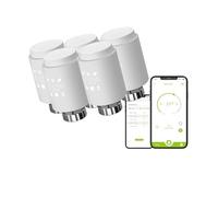 Qiumi Actuador termostático WiFi programable para radiadores sin Gateway | Compatible con Alexa y Google Home, conexión WiFi directa, no requiere puerta de enlace, control por App Smart Life