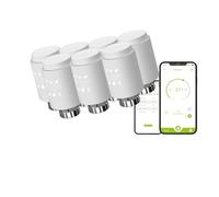 Qiumi Actuador termostático WiFi programable para radiadores sin Gateway | Compatible con Alexa y Google Home, conexión WiFi directa, no requiere puerta de enlace, control por App Smart Life