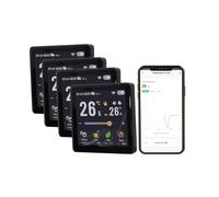 Qiumi Central Air Conditioner Thermostat for Fan Coil & Air Duct Systems - 4" HD Touchscreen, Voice Control, 7-Day Programmable, Auto Power Recovery