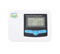 Qiumi Controlador automático de agua de jardín, césped, flores de jardín, controlador de riego de balcón Riego inteligente para el jardín de su casa Energía solar (bomba doble)