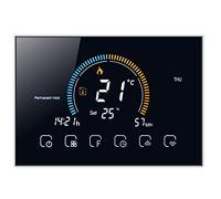 Qiumi Smart Thermostat Visualización del clima índice UV humedad para calefacción individual de caldera de gas/agua Funciona con Google Home contacto seco 5A 220V(mounted montado en la pared)