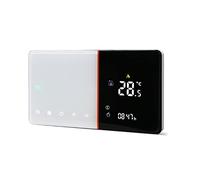 Qiumi Smart WiFi Thermostat, para calefacción Individual de Caldera de Gas/Agua, Funciona con Alexa Google Home, Contacto seco, PM 2.5 en App, Clima, Humedad y Pantalla Ultravioleta, 5A 95~240V AC