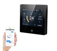 Qiumi Termostato inteligente WiFi de 3.5 pulgadas pantalla a color para calefacción de caldera de agua/gas, funciona con Google Home 3A 95~240V CA