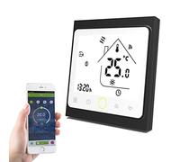 Qiumi Termostato WiFi Contacto seco calderas Gas y Agua calefacción 5A | Controlador programable 95-240V con contacto seco compatible Alexa & Google Home