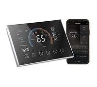 Qiumi Termostatos WiFi para bomba de calor del hogar, adecuados para bombas de calor de aire y energía de tierra, compatibles con Alexa Google Home con convertidor de línea C