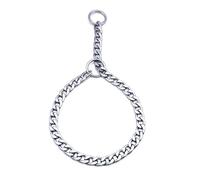 QIUMING 1 Uds. Cadenas deslizantes para Perros, Cadena Plana Lisa de Acero Inoxidable para Entrenar Perros pequeños, medianos y Grandes, Productos para Mascotas