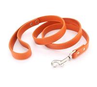 QIUMING 1 Uds Correa para Perro de Cuero de Color sólido Correas de Entrenamiento para Caminar para Mascotas para Perros pequeños medianos Grandes Gato en Collar y arnés 120cm