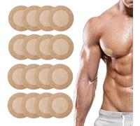 QIUMING® 100 PCS Parches para pezones para Hombre Invisible Pezón Cubierta Cubierta para Pezones Pezoneras de Invisibles Protectores de Pezón para Hombre (Color de Piel, Redonda)