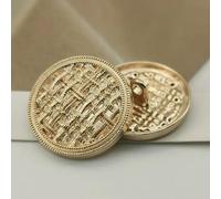 QIUMING 10pcs Gold Metal Buttons for Clothing Coat Sewing Material Sewing Accessories Decorate DIY Crafts Supplies Buttons