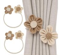 QIUMING 2 Piezas alzapaños de Cortina Cuerdas para Cortinas Lazos de Cortina Alzapaños Boho Alzapaños para Cortinas Cintas de Cortina para Cortinas para decoración del hogar (Dual Color)