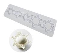 QIUMING 3D Molde de Encaje para Tartas Molde de Encaje para Pasteles Molde De Silicona Esfera moldes de Fondant de Encaje para Decoración de Pasteles Chocolate Galleta (Copo de Nieve)