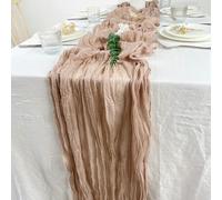 QIUMING 4 Piezas Camino de Mesa de Gasa de Gasa Color Burdeos, Semitransparente, para Bodas, Fiestas y Eventos Festivos