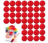 QIUMING 40 Piezas día de la Nariz Roja Cosplay Nariz para la Fiesta de Decoración de Fiesta de cumpleaños Bailando Niños y Adultos Espuma Mardi Gras Mardi Gras Halloween Disfraz Nariz de Payaso Rojo