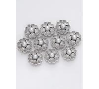 QIUMING 6/10/15PCS 20MM Pearl Flower Rhinestone Shank Buttons Sparkling Crystal Headwear Accessories Hairpins Decoration Clothes