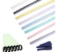 QIUMING 8 pcs anillas de encuadernar12mm 30 Agujeros Anillos de Hojas Sueltas Capacidad de Encuadernación de 80 hojas abridor de carpetas para DIY Papel Cuaderno Álbum Oficina Material (12mm)