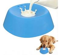 QIUMING Comedero para perros de silicona antideslizante, funda antideslizante de 3/4 tazas, yogur, producto de alimentación lenta, comedero con bola giratoria integrada para perros, se enamora del