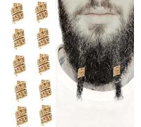 QIUMING Cuentas en Espiral Vikingas Cabello Bobina Joyería El Cabello Anillos Cuentas de Barba Vikinga Cuentas de Barba Vikinga Para peinados de bricolaje para niños y niñas(Oro，Estilo 4)