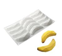 QIUMING Jabón Mousse para Navidad Bananos Forma Silicona Horneado Mousse Decorativo Molde Moldes de Repostería fácil de desmoldar Moldes de Chocolate postres pudín Pastel Mousse para Navidad (B)