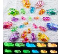 QIUMING Mini Resina Luminosa Mini Tortugas Luminosas de Resina Pequeñas Tortugas de Resina Mini Tortuga de Resina Multicolor Adecuado para DecoracióN De Acuarios JardíN De Bricolaje (Tortuga)