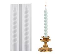 QIUMING Molde de silicona en espiral para velas, fácil de desmontar para hacer velas, cenas, día de San Valentín, decoración del hogar
