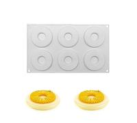 QIUMING molde de silicona espiral redondo Hornear Molde de Mousse de Postre DIY molde de silicona redondo Molde de Bricolaje para Hornear Redonda Mousse Cake Mold para Pan Pasteles Mousse (2#)