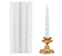 QIUMING molde de silicona para velas largas Molde Giratorio para Velas Molde de Vela Giratorio en Espiral Fácil de desmontar para Hacer Cena a la Luz de las Velas Decoración del Hogar(trenza)