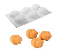 QIUMING Moldes Para Donut Silicona Moldes de Silicona para Rosquillas Bizcochos de Silicona Reutilizables para Repostería diseño de flores Antiadherentes Para Rosquillas Pasteles (distorsionado)