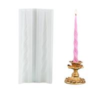 QIUMING moldes para velas de silicona Molde de Vela Giratorio en Espiral Molde para velas DIY molde para velas 3d Velas de pilar para hacer velas para hacer velas de Navidad decoración del （Blanco）