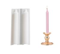 QIUMING moldes para velas de silicona Molde para velas DIY Molde para velas caseras largas Velas de pilar para hacer velas para hacer velas de Navidad decoración del hogar (blanco, 1,5x15cm)