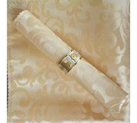 QIUMING Servilletas de Mesa de poliéster de 48x48cm, servilletas de Tela de Damasco Jacquard, decoración de Boda, manteles, Suministros para Fiestas y Eventos, 10 Uds.