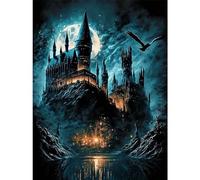 QIUQI 5D Diamond Painting Castil,Kit Completo de Pintura de Diamante para Adultos y Niños, Diamante Pintura por Número Kit para Decoración de Pared