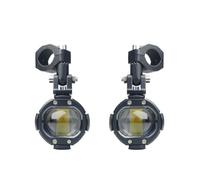 QIUSHIBO Faros Auxiliares De Moto Faro de motocicleta 100W, luz antiniebla, lámpara conducción auxiliar, punto Moto doble Color(Light and wire)