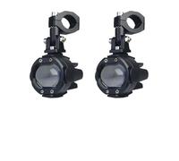 QIUSHIBO Faros Auxiliares De Moto Faros antiniebla for motocicleta, lámpara de conducción auxiliar, Color dual(1set)