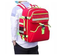 QiuShuiDr Bolsa De Primeros Auxilios De Gran Capacidad, Bolsa para Traumatismos De Primeros Auxilios con Tira Reflectante, para Primeros Auxilios para Acampar, Senderismo, Aventuras De Senderismo