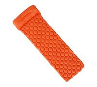 QIUYMGFG Colchoneta para Dormir para Acampar al Aire Libre, colchoneta Plegable para Dormir, colchón Inflable para Playa con Almohadas, colchoneta de Aire para Viajes y Senderismo(Orange)