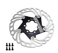 QIUYMGFG Disco de Freno de Bicicleta 140mm 160mm 180mm 203mm Rotores de Freno de Disco de 6 Orificios Aptos para Freno de Disco hidráulico Shimano(140mm Black)