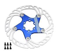 QIUYMGFG Disco de Freno de Bicicleta 140mm 160mm 180mm 203mm Rotores de Freno de Disco de 6 Orificios Aptos para Freno de Disco hidráulico Shimano(180mm Blue)