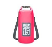 QIUYMGFG Dry Bag Bolsa Seca Impermeable de PVC para Deportes al Aire Libre, Bolsa de Almacenamiento para Canoa, Kayak, Rafting, natación, Kit de Viaje, Mochila Mochila Impermeable para(Pink,15L)